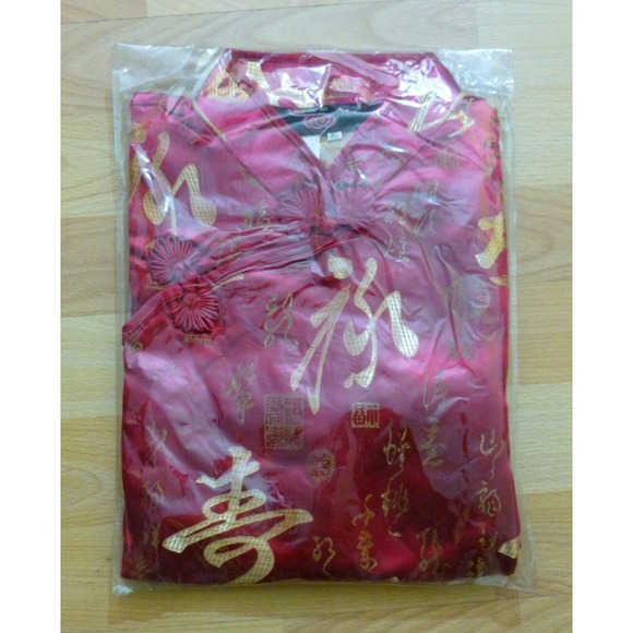 Women's Cheongsam Long Dress Short Sleeve Chinese Retro Style Dress Size XXL New - Picture 8 of 14